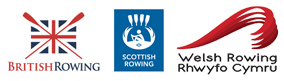 Welsh Rowing, British Rowing and Scottish Rowing logos