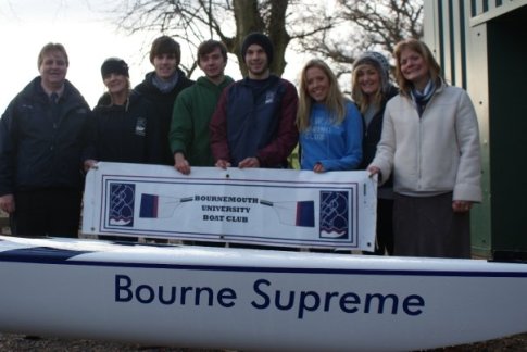 Image of Bournemouth University BC and their new boat