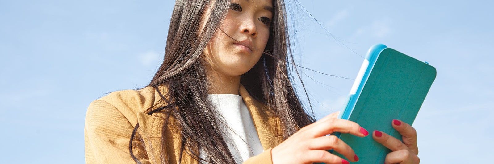 Young woman with tablet