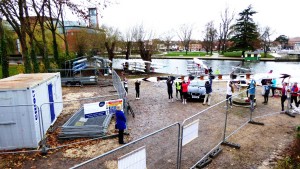 Grounds hut and construction work