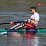 Alan Campbell went fastest in the men's single scull time trial © Peter Spurrier / Intersport Images