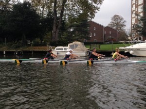 Women's four out on the river