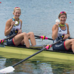 Vicky Thornley and Katherine Grainger with their silver medals © Peter Spurrier/Intersport Images