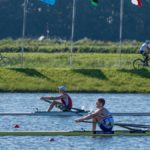 Rotterdam. Netherlands. Semi final A/B 2. Men's U23 Men's single sculls, semi. GBR BM2-, Tom BARRAS.challenges POL BM1X during the last 150 metres. 2016 JWRC, U23 and Non Olympic Regatta. {WRCH2016} at the Willem-Alexander Baan. Wednesday 24/08/2016 [Mandatory Credit; Peter SPURRIER/Intersport Images]