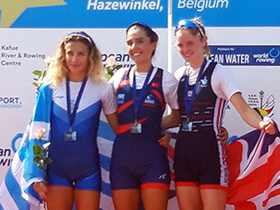 3 women with medals