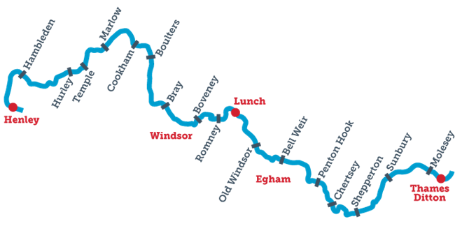 map of row on Thames