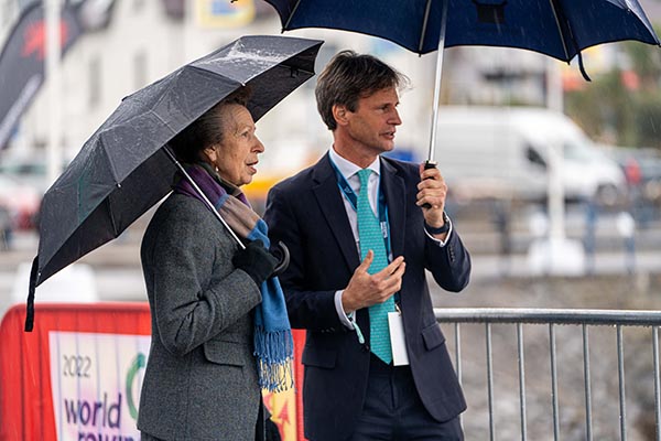 Princess Royal with umbrella