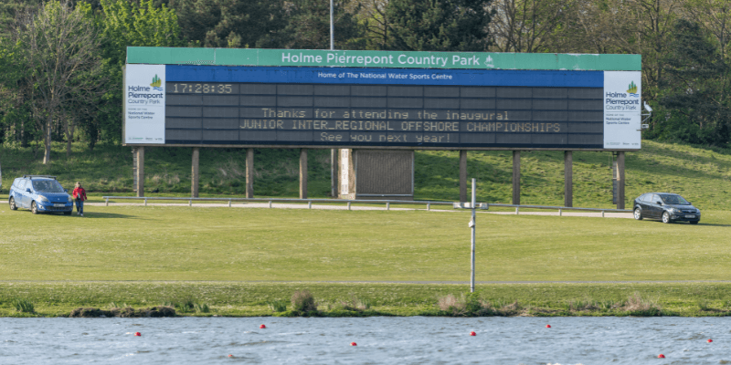 scoreboard at National Watersports Centre