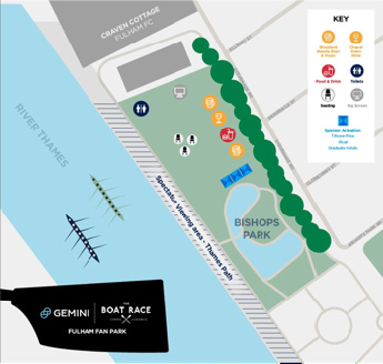 The Boat Race 2023 - Fan Park Overview Fulham