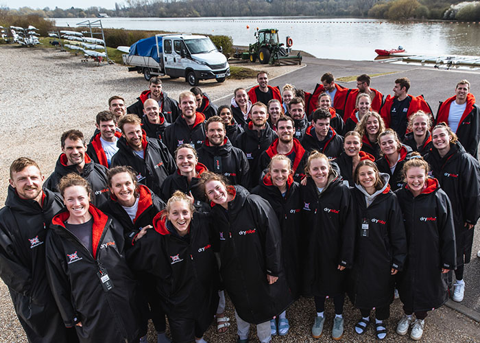 gb rowing team wearing dryrobes