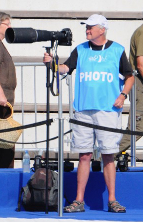 Photographer at World Rowing event