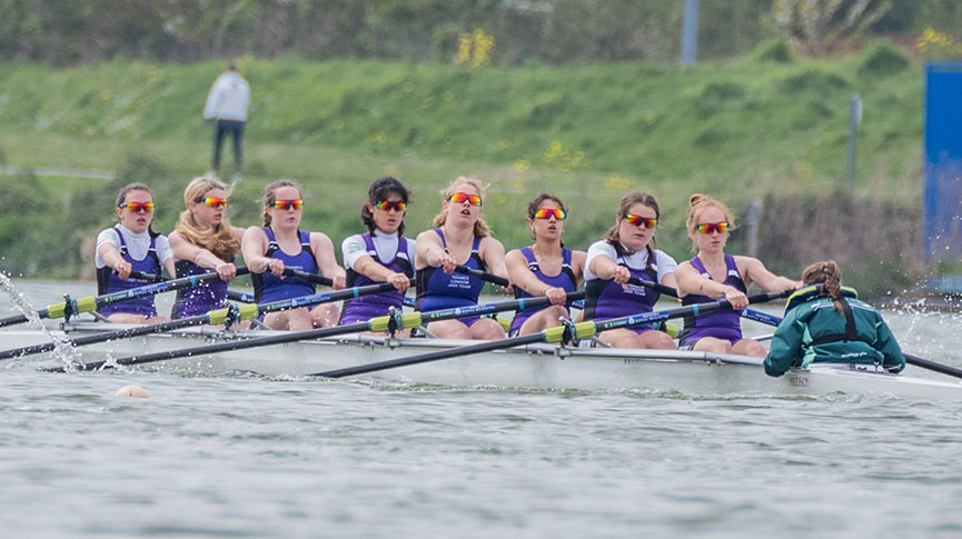 Thames London (represented by Surbiton High School BC) winning the CUWBC Rose Bowl in the W J16 Eights JIRR 2023