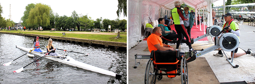 learning to row on water and on the rowing machine