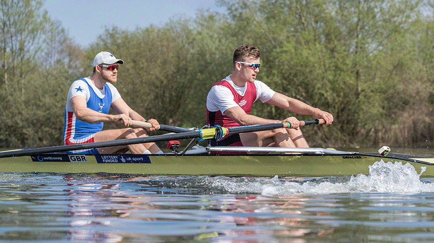 James Rudkin and Tom Digby rowing in pair
