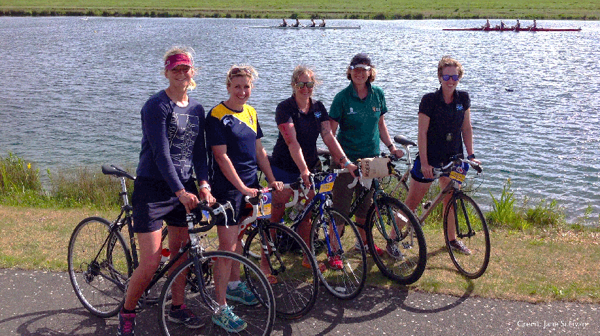 Coaches on bikes