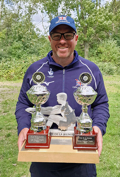 Man with Coupe de la Jeunesse trophies 2023