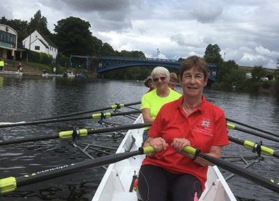 Touring rowers at Stourport