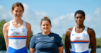 2023 GB U23 W2x with coach Helen Brown