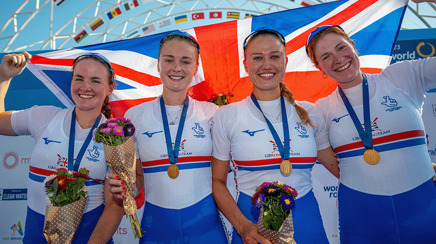 GB W4x WRC 2023 with gold medals