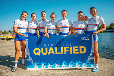 The GB W8 boat has qualified for Paris 2024