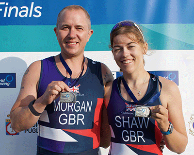 James Morgan and Melissa Shaw with silver medals