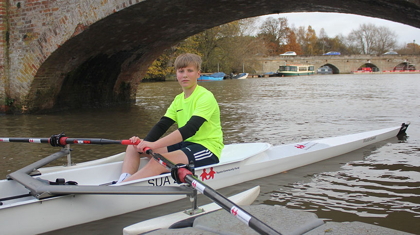 “Mustardseed”, Stratford Boat Club’s new double bought with Toyota Community Fund donation