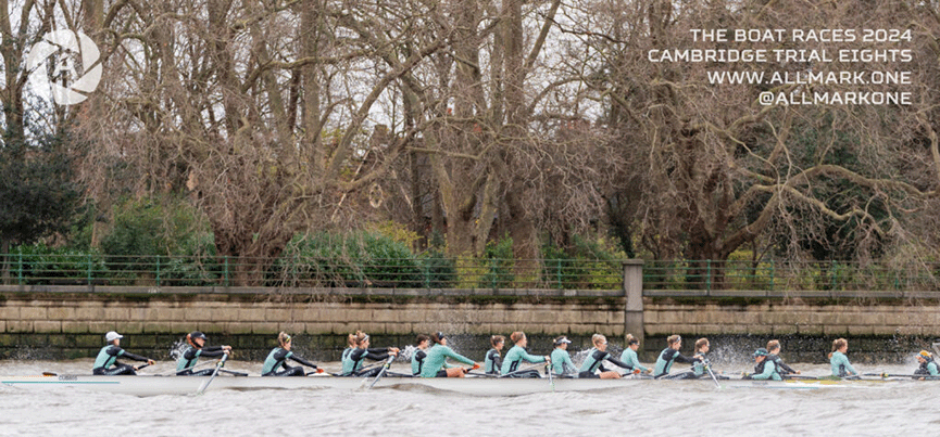 Cambridge Lightweight women's trial eights 2023 December 2023