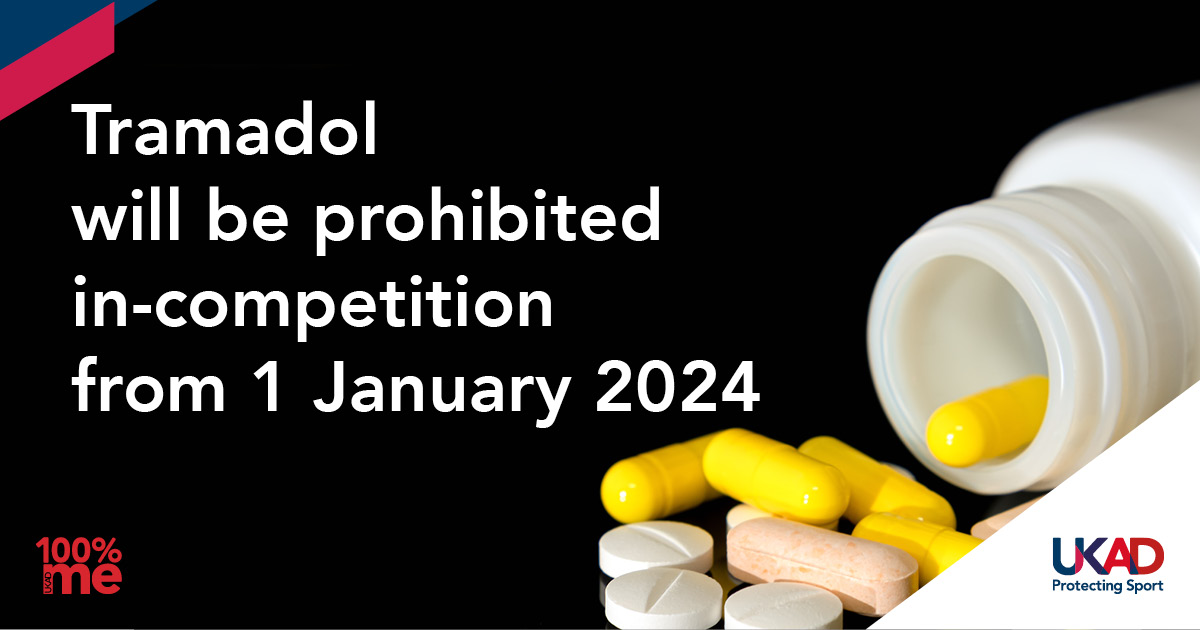 Tramadol prohibited in-copmpetition from 1 January 2024