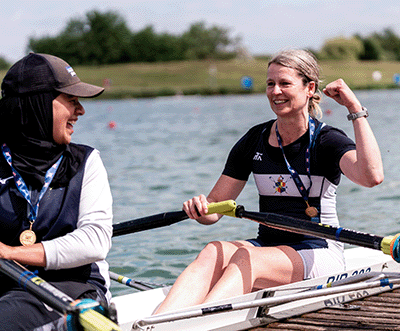 Women masters rowers