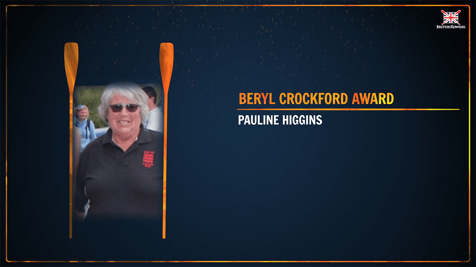 2023 Beryl Crockford Award for outstanding service to junior rowing