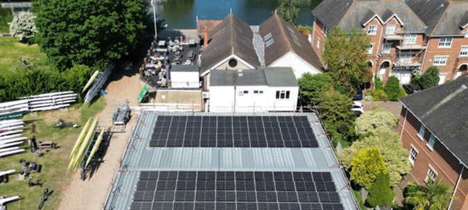 PV panels at Molesey BC