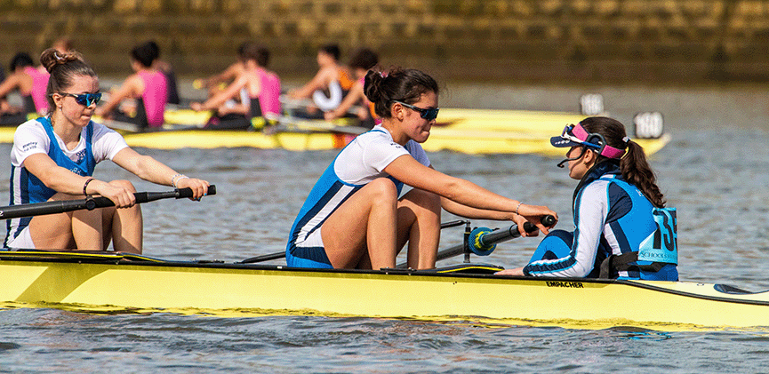 Cox and stern pair of junior women's eight