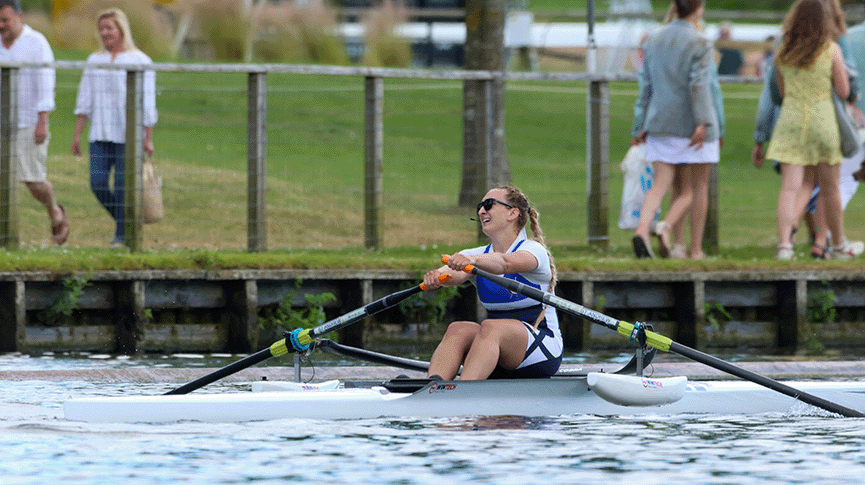 Female adaptive rower