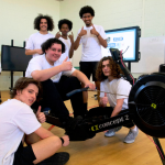 Young rowers at the National Junior Indoor Rowing Championships