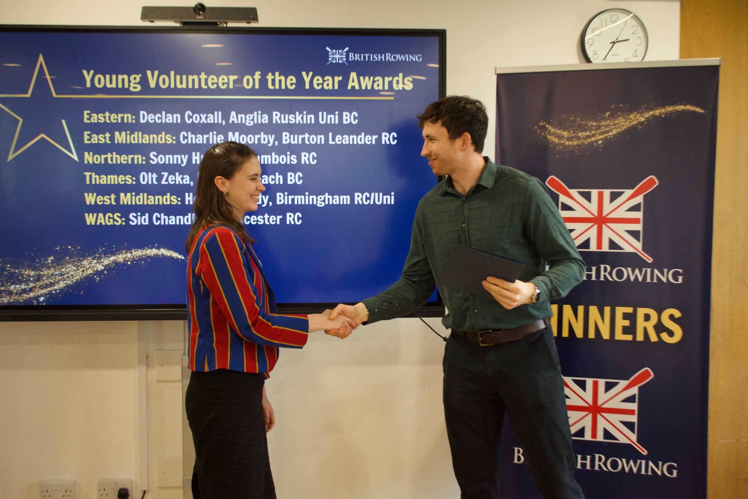 Helen receiving her Young Volunteer of the Year Award
