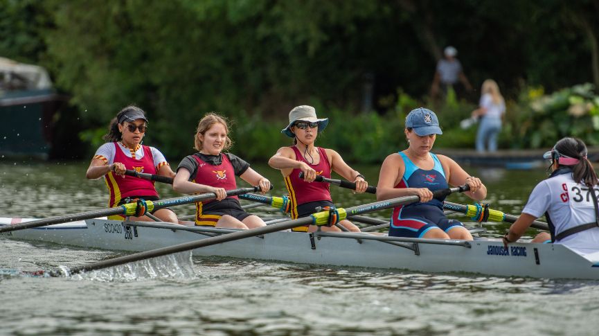 a mixed coxed four races at oxford city regatta 2024