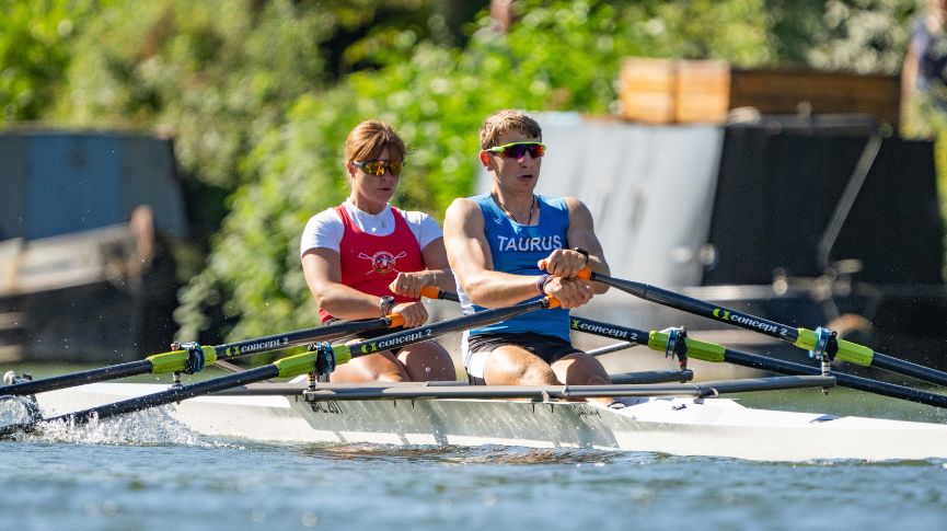 the winning Mixed double at Oxford City regatta 2025