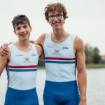 Alp Karadogan and Patrick Wild in GB kit at the U19 World Champs