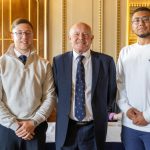 Two of the three challengers pictured with Doggets Umpire