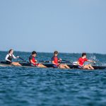 Quad boat races on the sea
