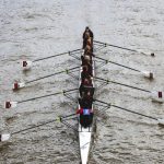 An overhead shot of an eight