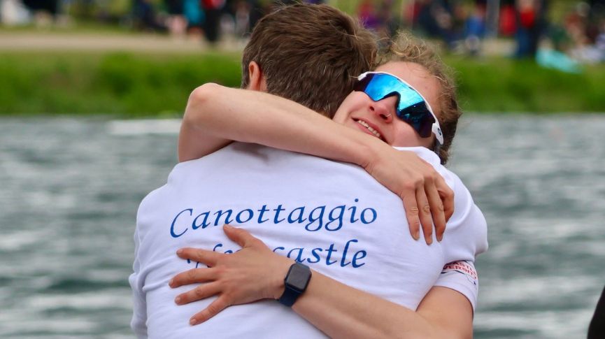 two people hugging